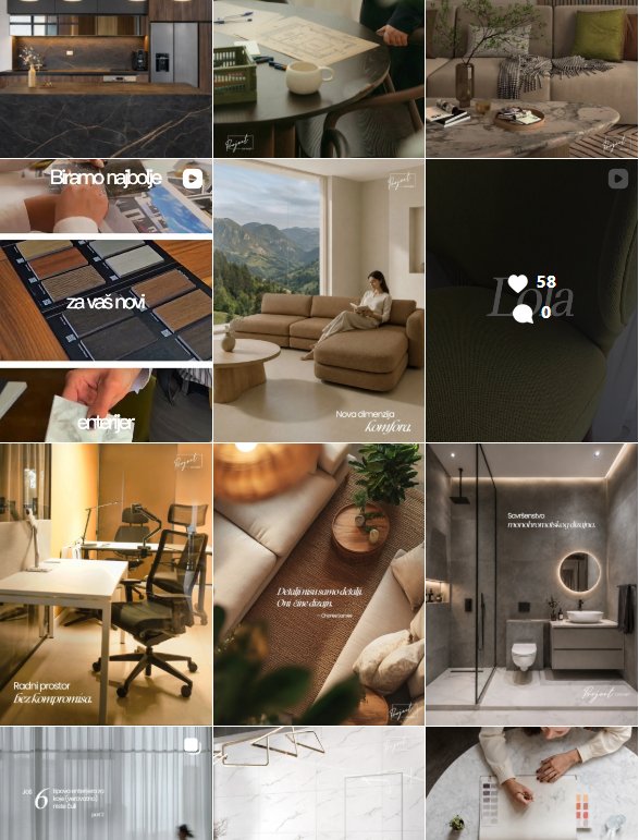 Project Concept vizueli sa detaljima materijala i uređenja prostora
