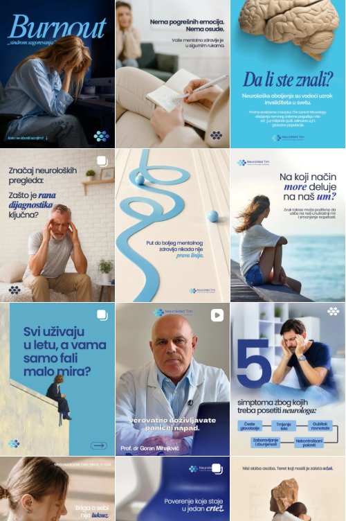 Edukativne objave i video sa lekarom na NeuroMed Instagram profilu